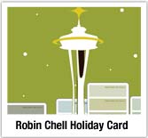 Robin Chell Design - Holiday card - "Paint the town"